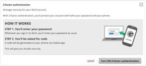 Skrill Security 2step Authentication Tool - Instruction
