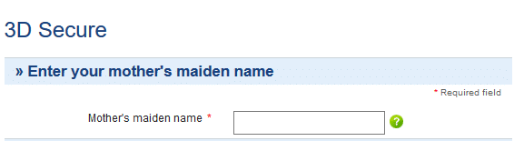 ecoPayz MasterCard Sicherheit - Maiden Name ecoPayz